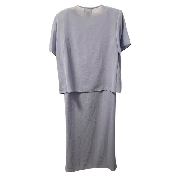 Positive Attitude Womens 2-Piece Light Blue Dress Set With Beading Embellishment - Picture 8 of 12